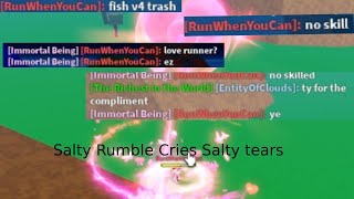 This Salty 13mil Rumble user cried Salty Tears! (Blox fruits)