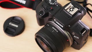 Canon EOS R100 Mirrorless Camera with RF-S 18-45mm f/4.5-6.3 IS STM Lens Unboxing and overview