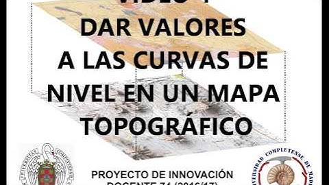 Vídeo 4. Dar valores a las curvas de nivel en un mapa topográfico