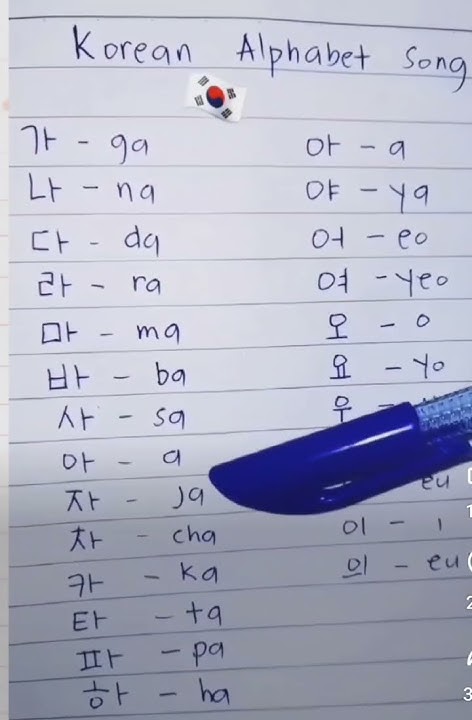 Солонгос цагаан толгой - YouTube