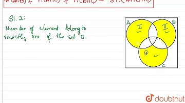 STATEMENT-1 Number of elements belonging to exactly, 2q, the sets of A,B,C is n(A cap B)+n(B cap...
