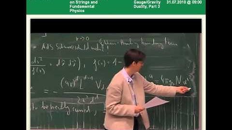 Johanna Erdmenger - Introduction to Gauge-Gravity Duality, Part 3