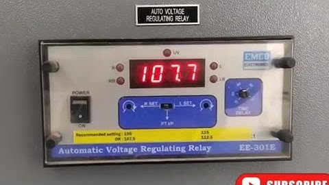RTCC panel, Automatic voltage regulator