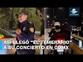 Vocalista de "Los Temerarios" se disfraza de policía para llegar a concierto en CDMX