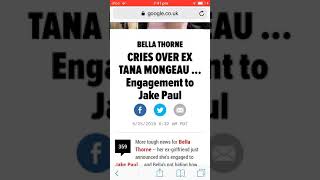 Bella Thorne cries in response to ex Tana Mongeau And Jake Paul’s engagement