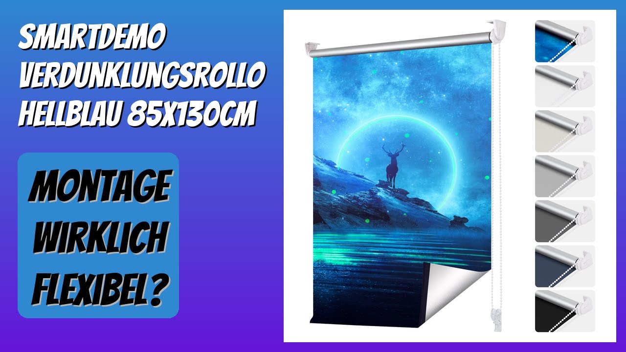 BEWERTUNG (2026): smartdemo Verdunklungsrollo Hellblau 85x130cm. Infos
