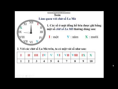 Lớp 3 - Môn: Toán - Bài: Làm quen với chữ số La Mã (Tuần 24 - 09/4/2020)