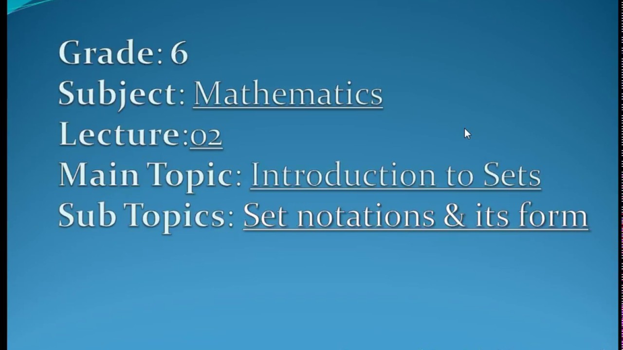 G6 Maths Lecture 02 - YouTube