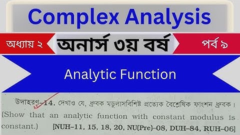 Complex Analysis Chapter 2 Nu BSc Hon