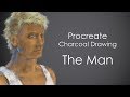 Procreate Charcoal Drawing - The Man [OMG CRAFTS]