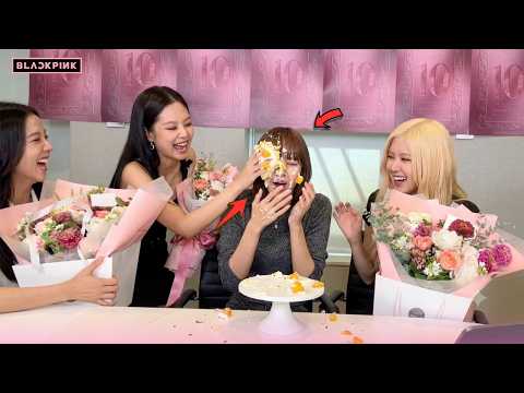 BLACKPINK MEMBERS&#39; REACTION: Lisa Gets Cake Smashed in Her Face During LIVE! (Hilarious)