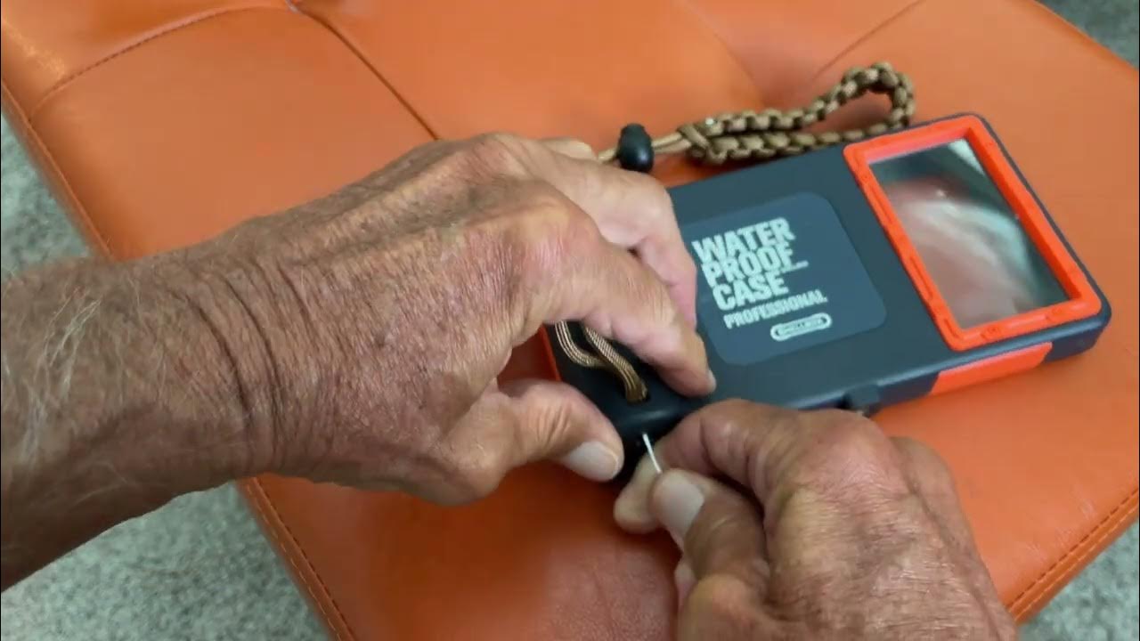 How to attach the wrist strap to a shellbox waterproof iPhone case