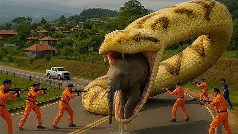 Heroic Rescue Saves Elephant from Giant Python Attack 🐍🐘 | Snake Rescue Channel