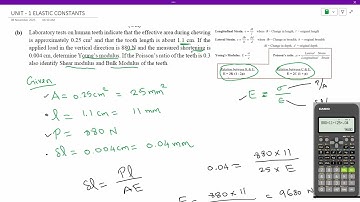 UNIT1 Elastic Constants