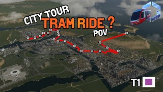 POV Tram Ride metropolis tour multi view stop announcements real sounds