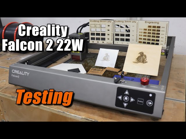 Creality 22W Falcon 2 Laser Engraver Review: Cuts 15mm Thick Wood Like  Butter! 