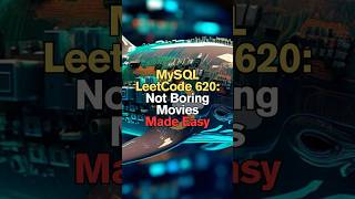 MySQL LeetCode 620: Not Boring Movies Made Easy #shorts #short