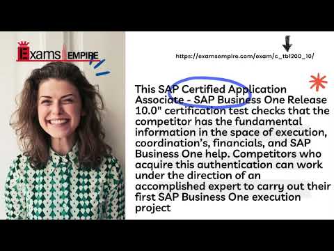 C_TB1200_10 | SAP Certified Application Associate - SAP Business One Release 10.0
