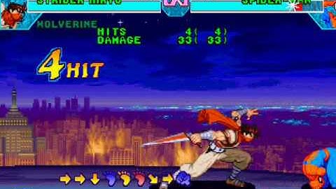 Marvel vs. Capcom - Strider Hiryu 4 Hits Combo