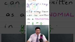 HOMOGENEOUS Differential Equation | identify EASILY | IB HL | class 12