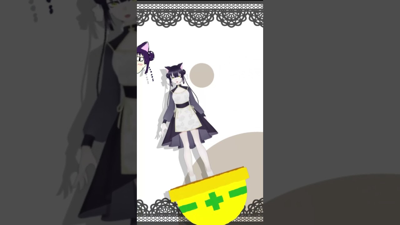 バランス猫【黒森にゃんこ】 #shorts #Vtuber