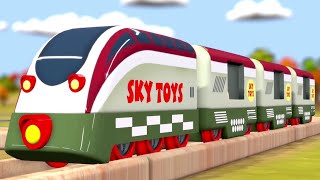 Chu Chu Train Cartoon Video for children Fun - Toy Trains - SKY TOYS TRAIN