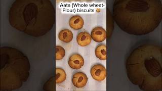 Quick Homemade Aata biscuits🍪 #baking #cooking #cookies #reels #shorts #shortvideo #weightloss