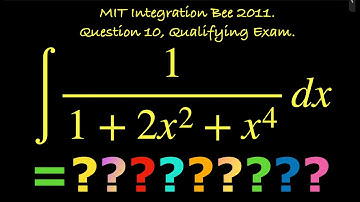 ∫1/(1 + 2x² + x⁴) dx. MIT Integration Bee 2011, Question 10, Qualifying Exam.