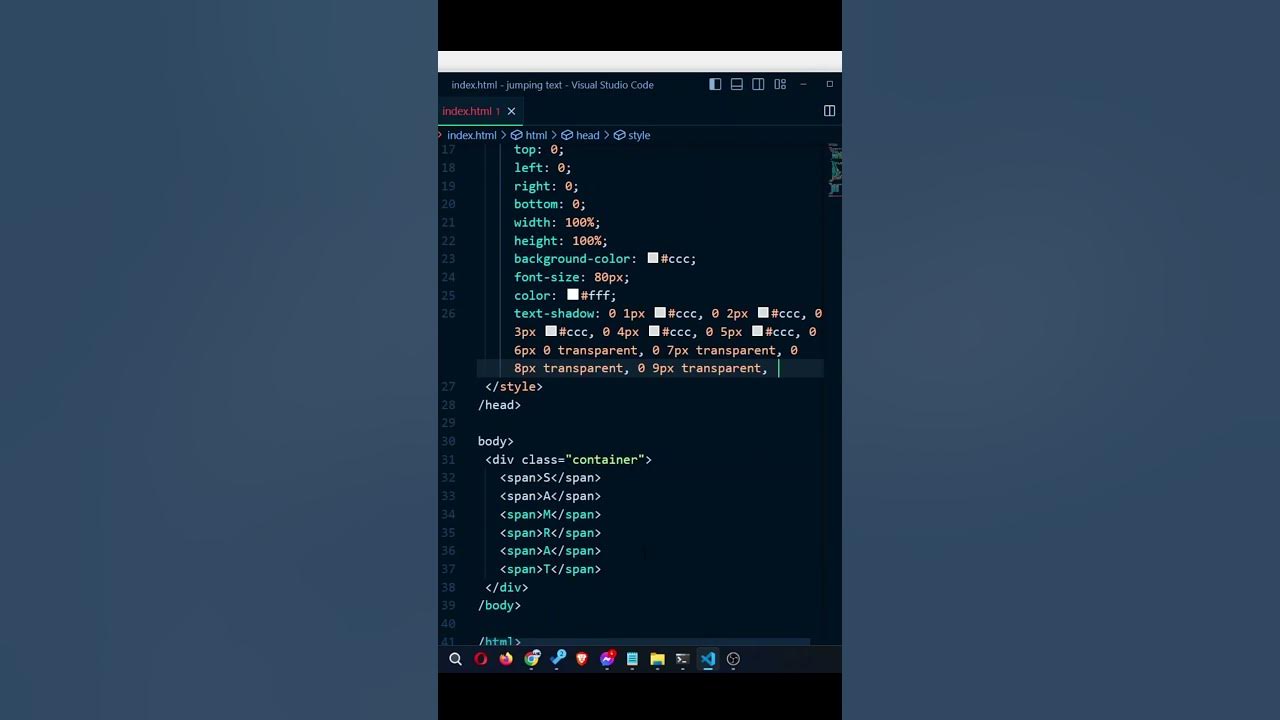 Creating Jumping Text Animation with HTML and CSS | Webmaster Samrat ...
