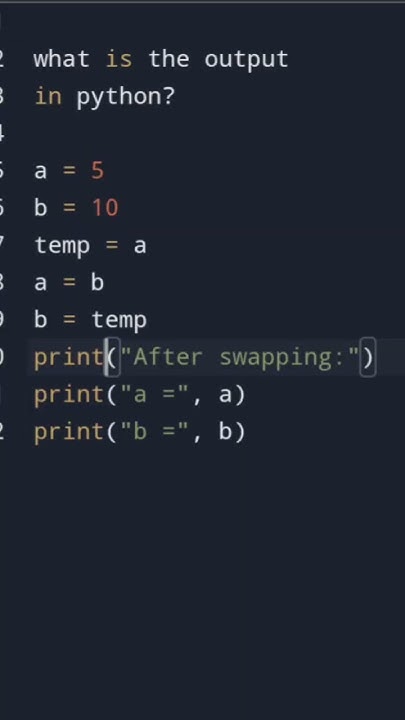 program to python swapping a value of two and three numbers #shortviral ...