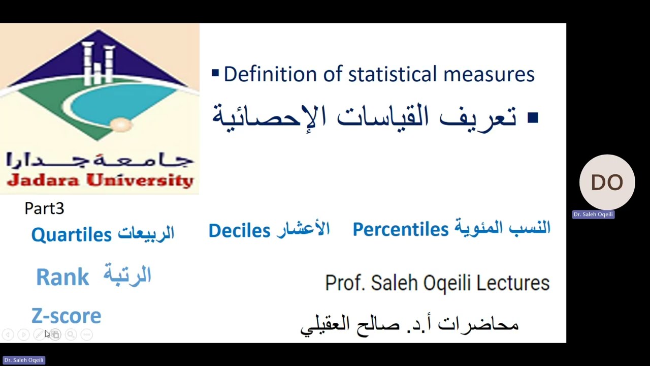 P3 Measures of Position مقاييس الموقع النسبي