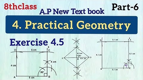 8thClass, Practical Geometry, Exercise 4.5, @mathsworldmakessmartintelugu