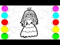Cute Barbie Girl Drawing for kids, Painting & Coloring for kids, Toddlers | Let's Draw Together