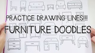 Let's practice drawing lines! Furniture Doodles~ | Doodle with Me