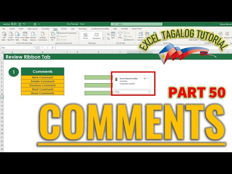 [Excel Tagalog Tutorial #50] Comments