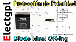 Protección de Polaridad para Baterías y Fuente | Diodo Ideal OR-ing | Sponsor Altium Designer
