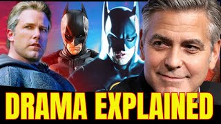 DCEU BATMAN DRAMA Keaton, Batfleck, and Pattinson, oh my! CLOONEY TOO