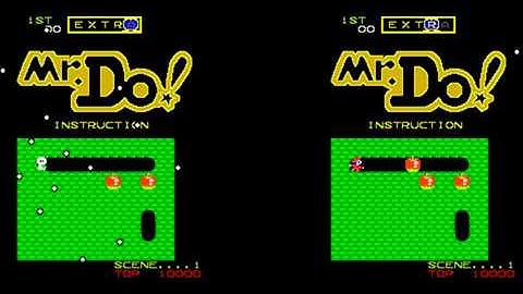 Mr. Do (Universal/1982) Comparison (JP/US)