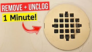 How To Easily Remove Shower Drain Cover & UNCLOG DRAIN in 1 MINUTE! Jonny DIY