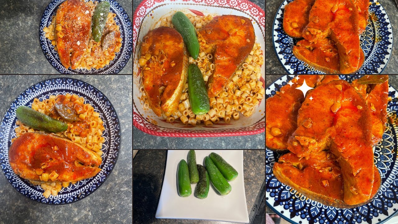 مقرونة تونسية 🇹🇳 بالسلمون ( سمك) حوت /  موزوزة و مشخشخة تعمل الكيف و كلها منافع و سريعة تحضير 🍝  بنة