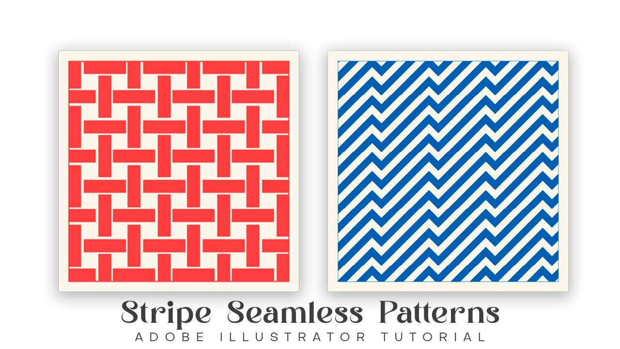 create stripe seamless patterns | adobe illustrator tutorial