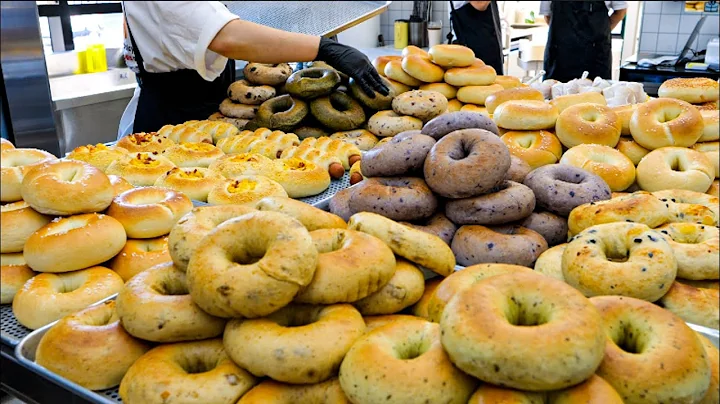 K-Food! 🥯The Secret Behind the Best Handmade 🤤Chewy Bagel in Jeju Island / 제주 줄서서 먹는 베이글 맛집 블루메베이글