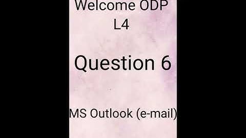 NC(V) ODP Level 4 - Quick Tips #6 MS Outlook