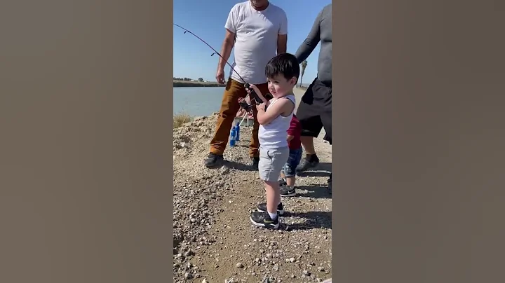 Angelos first time fishing