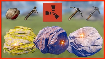 Rust Academy: RESOURCE GATHERING ORES/NODES | SPAWNS, YIELDS, & TOOL RATES