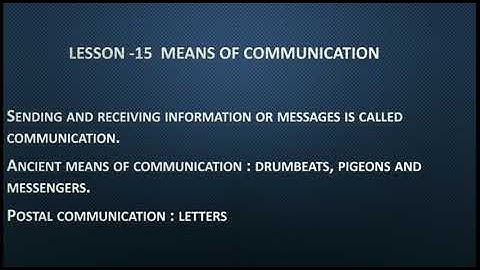 Class III / EVS / L-15 Means of Communication ( Module 2)