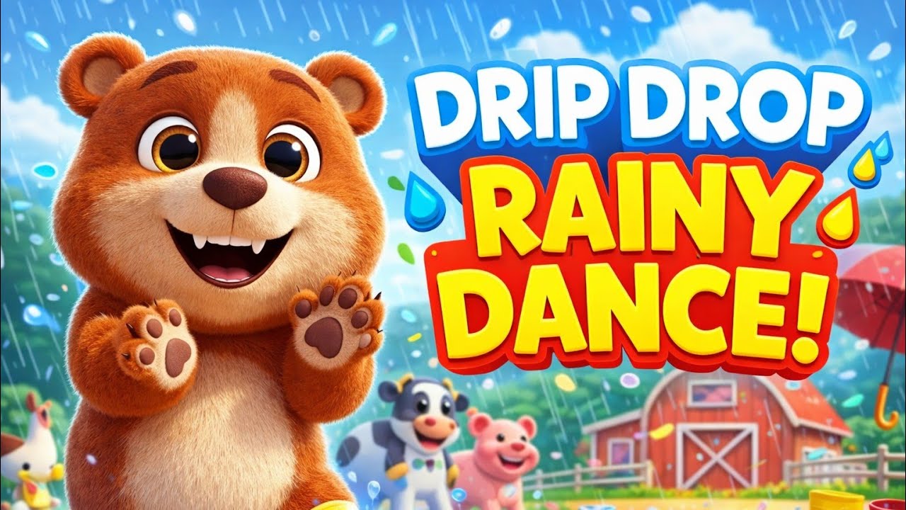 Rain Drop STOMP! Jump Jump Splash! Farm(Fun Kids Song) - YouTube