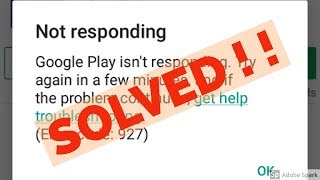 Famous Fix Google Play isn't responding||Error code 927 In Google Play Store-Android,Tablet Profile
