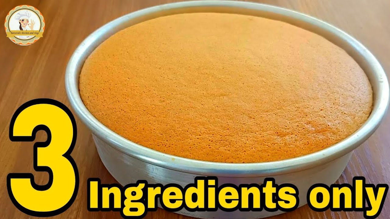 Easy Vanilla Sponge Cake Without Oven Recipe | How To Make Basic Sponge ...