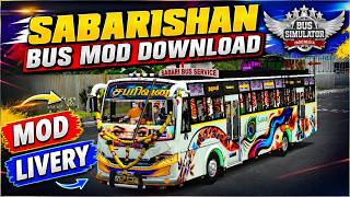New Sabarishan Bus Mod Tamil | Bus Simulator Indoenisa | Sabari Bus Mod and Livery In Bussid #mod screenshot 4